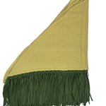Bajra Tiny Basketweave Triangle Scarf w/ Fringe - Vermillion