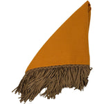 Bajra Tiny Basketweave Triangle Scarf w/ Fringe - Vermillion