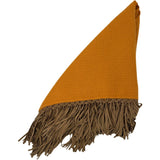 Bajra Tiny Basketweave Triangle Scarf w/ Fringe - Vermillion