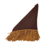Bajra Tiny Basketweave Triangle Scarf w/ Fringe - Vermillion