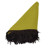 Bajra Tiny Basketweave Triangle Scarf w/ Fringe - Vermillion