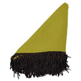 Bajra Tiny Basketweave Triangle Scarf w/ Fringe - Vermillion