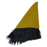 Bajra Tiny Basketweave Triangle Scarf w/ Fringe - Vermillion