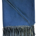 Bajra Tiny Basketweave Triangle Scarf w/ Fringe - Vermillion