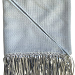 Bajra Tiny Basketweave Triangle Scarf w/ Fringe - Vermillion