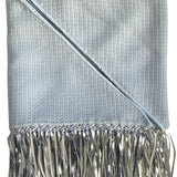 Bajra Tiny Basketweave Triangle Scarf w/ Fringe - Vermillion