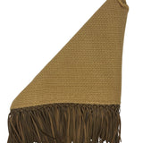 Bajra Tiny Basketweave Triangle Scarf w/ Fringe - Vermillion