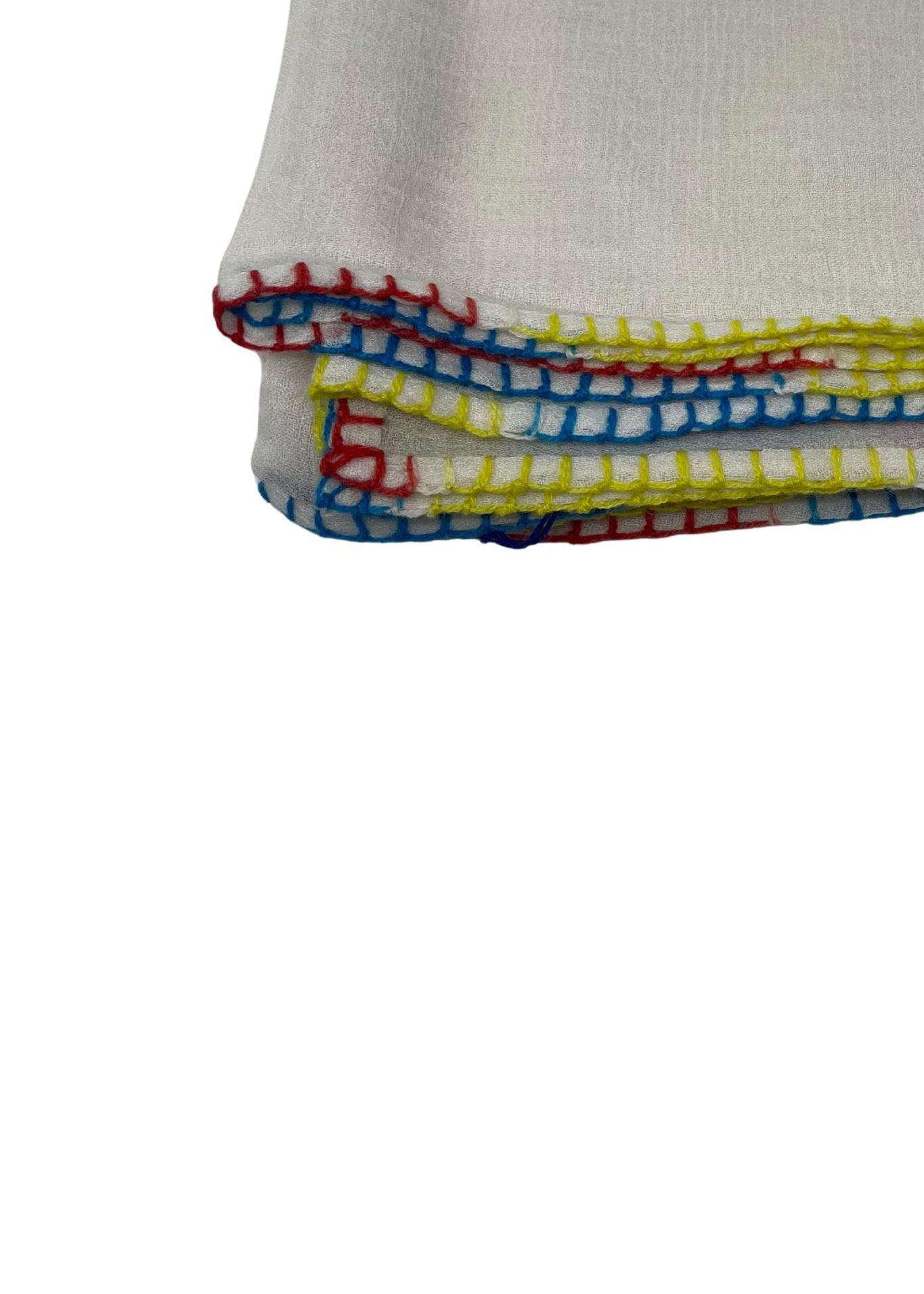 Bajra Ultra Cashmere Multi - Stitch Stole - Vermillion