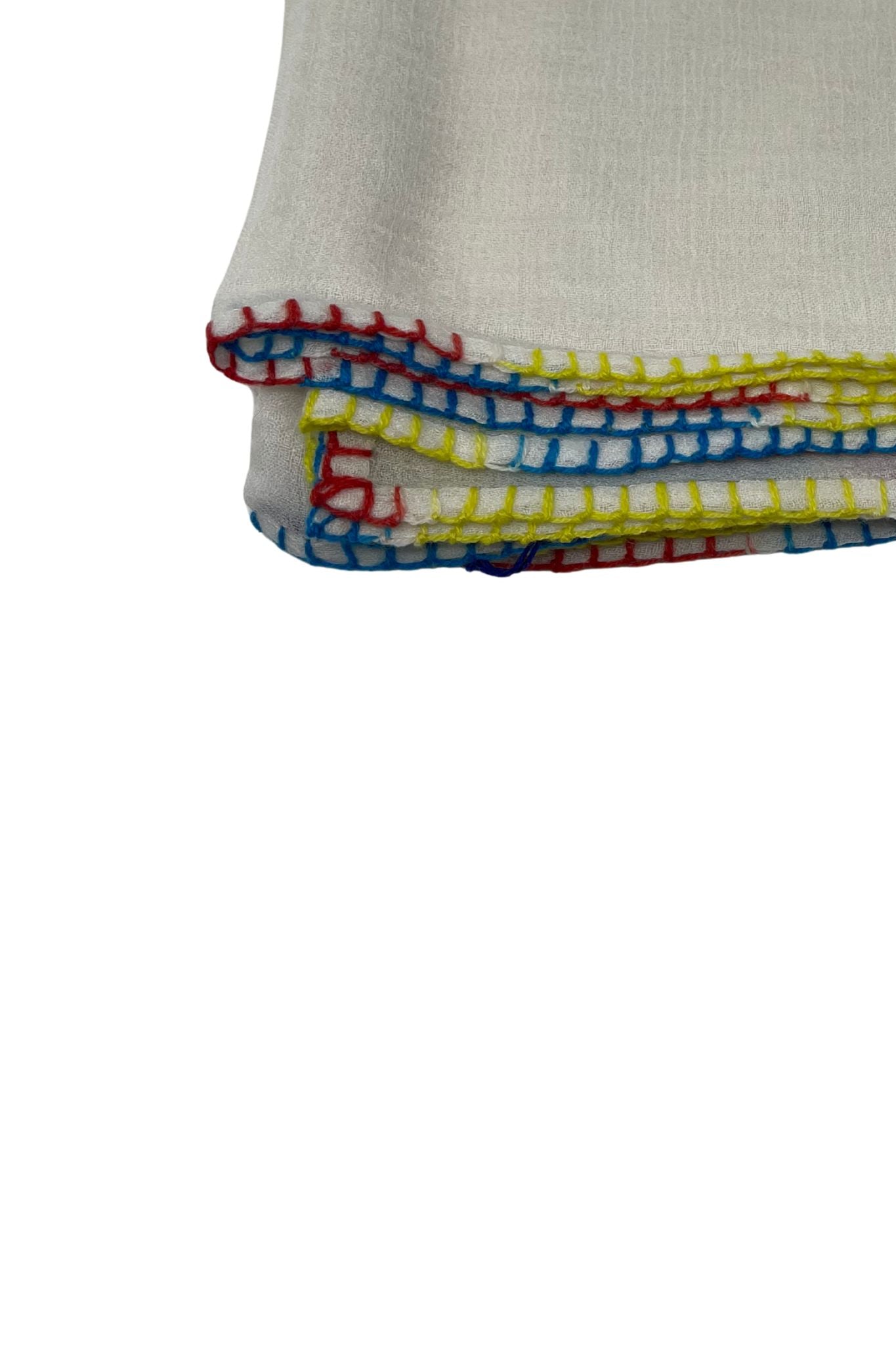 Bajra Ultra Cashmere Multi - Stitch Stole - Vermillion