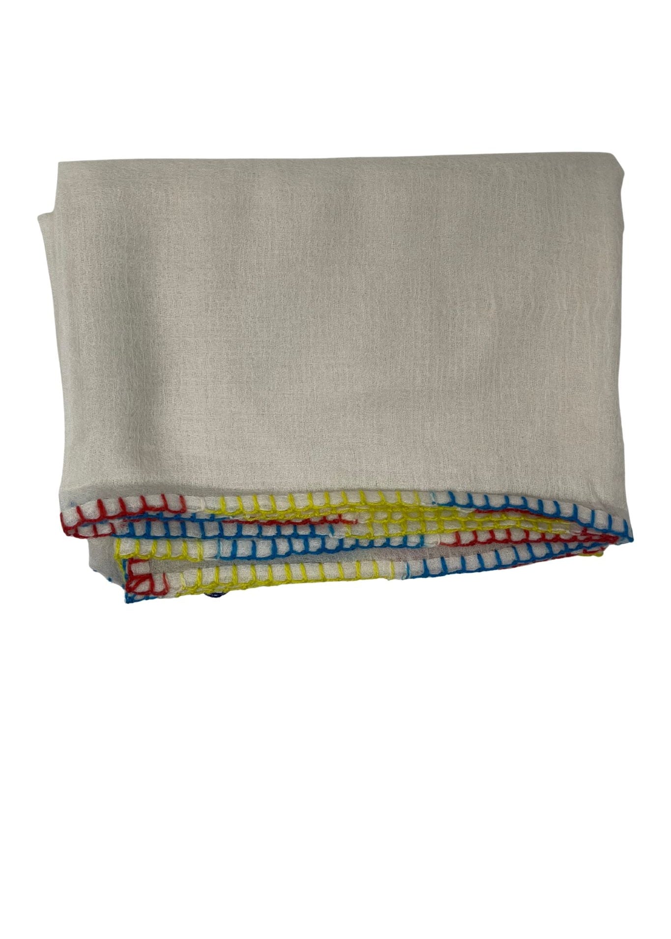 Bajra Ultra Cashmere Multi - Stitch Stole - Vermillion