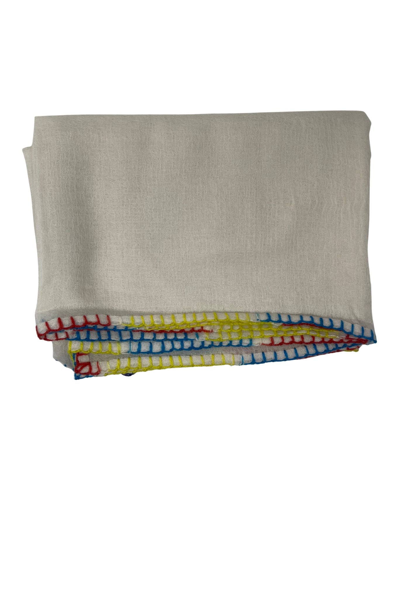 Bajra Ultra Cashmere Multi - Stitch Stole - Vermillion