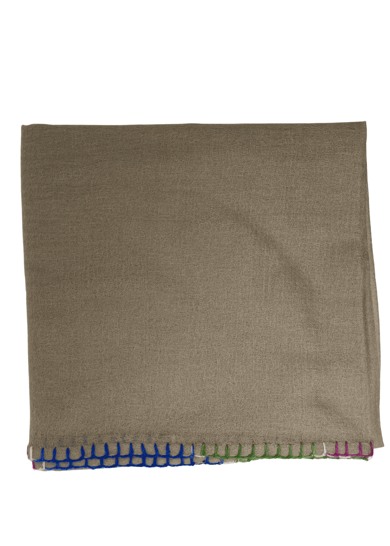Bajra Ultra Cashmere Multi - Stitch Stole - Vermillion
