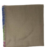 Bajra Ultra Cashmere Multi - Stitch Stole - Vermillion