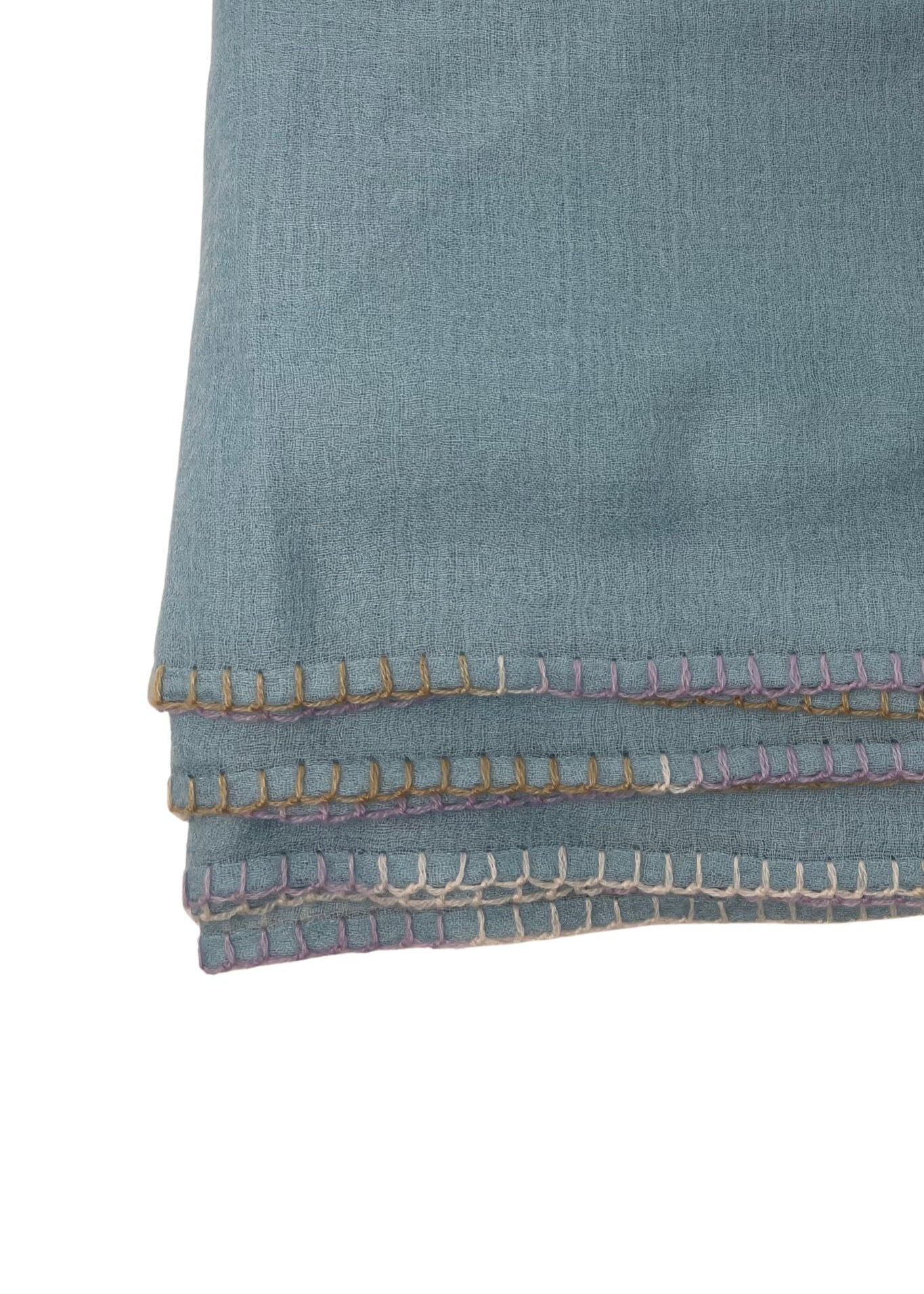 Bajra Ultra Cashmere Multi - Stitch Stole - Vermillion