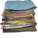 Bajra Ultra Cashmere Multi - Stitch Stole - Vermillion