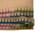 Bajra Ultra Cashmere Multi - Stitch Stole - Vermillion