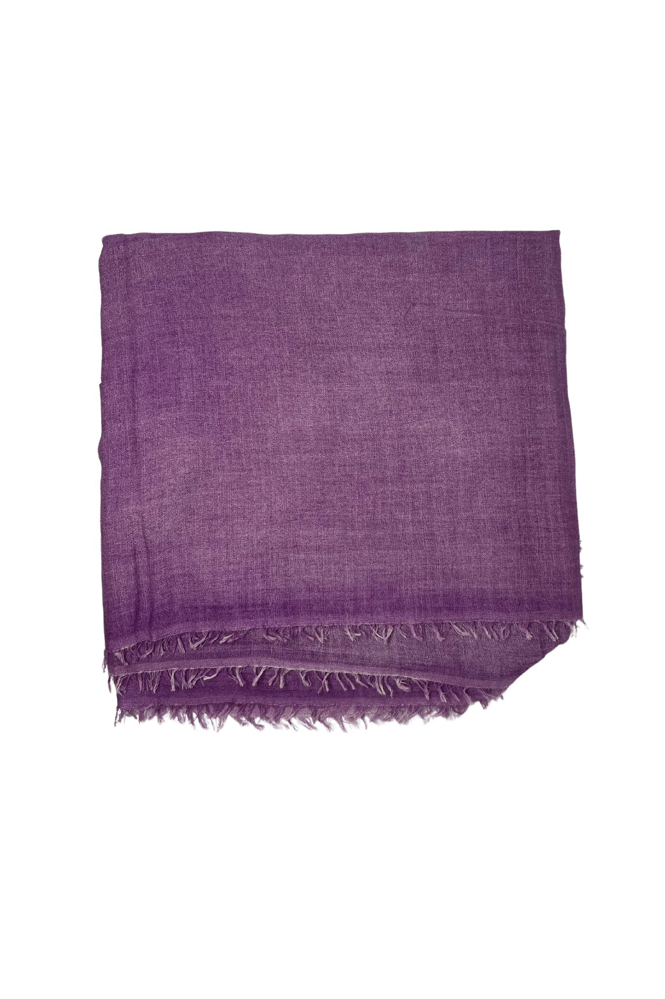 Bajra Wool/Silk Gauze Square Scarf - Vermillion