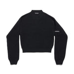 Balenciaga Cropped Sweater Wool Rubber Patch - Vermillion