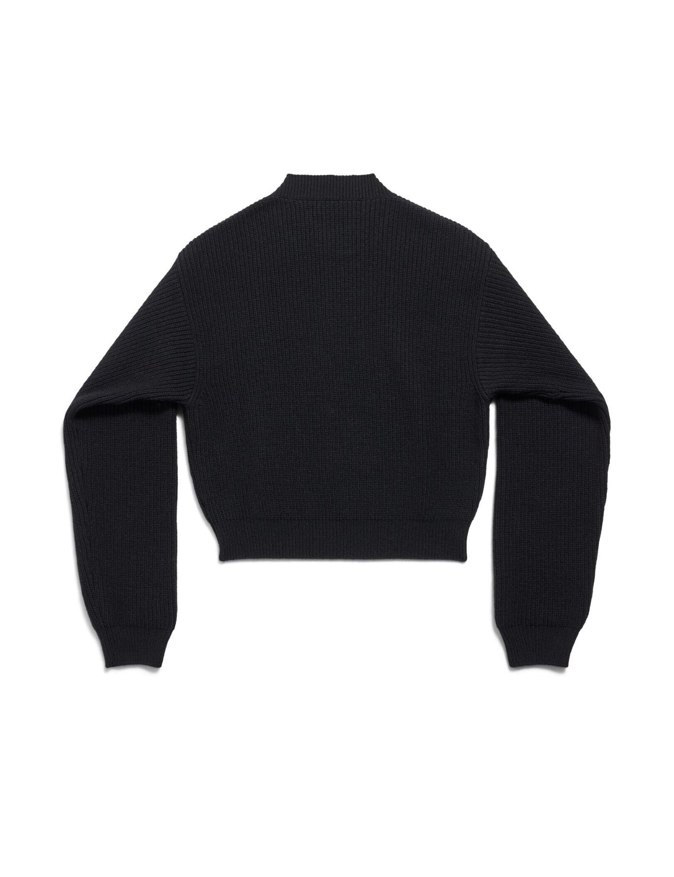 Balenciaga Cropped Sweater Wool Rubber Patch - Vermillion