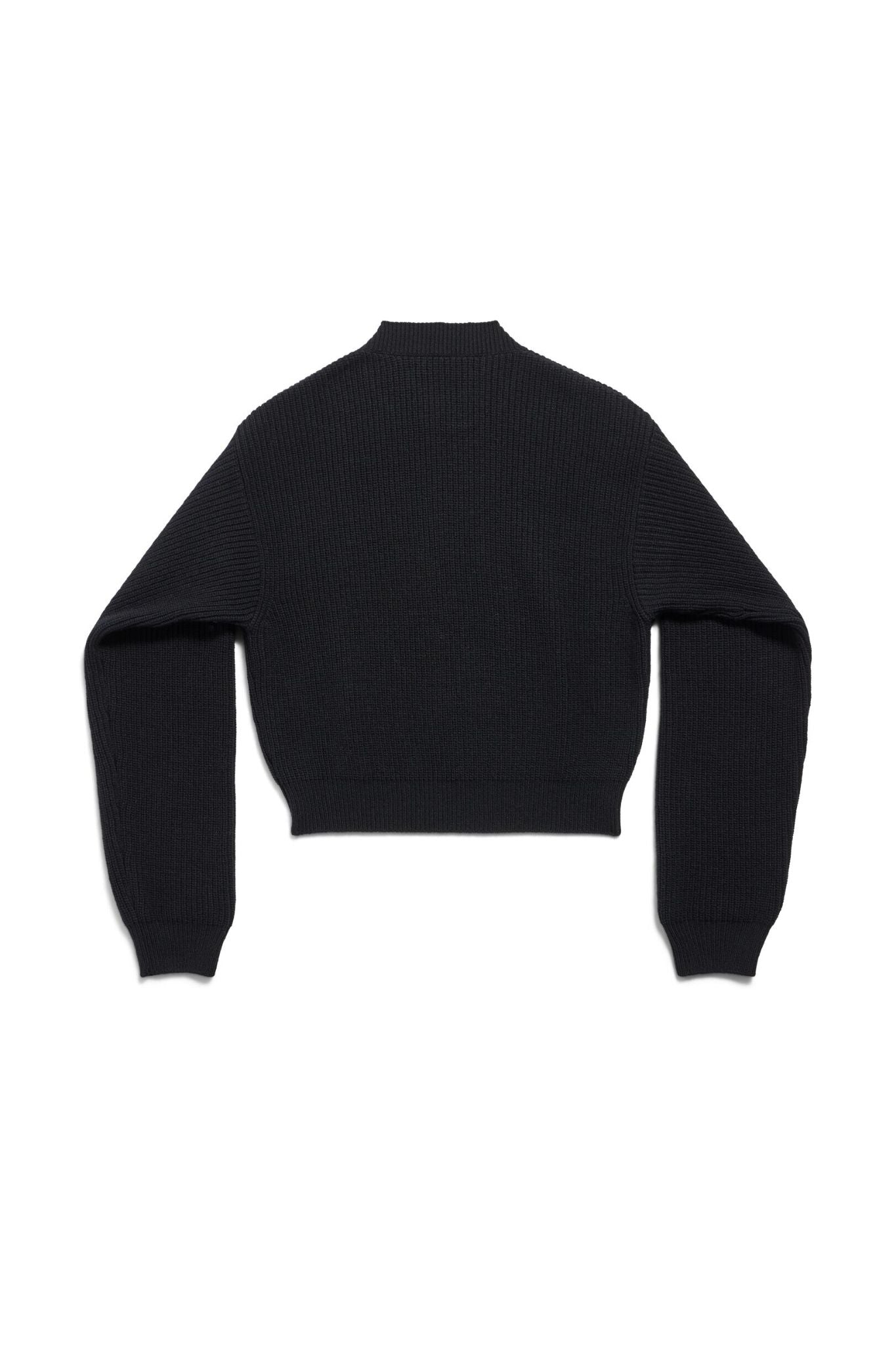 Balenciaga Cropped Sweater Wool Rubber Patch - Vermillion