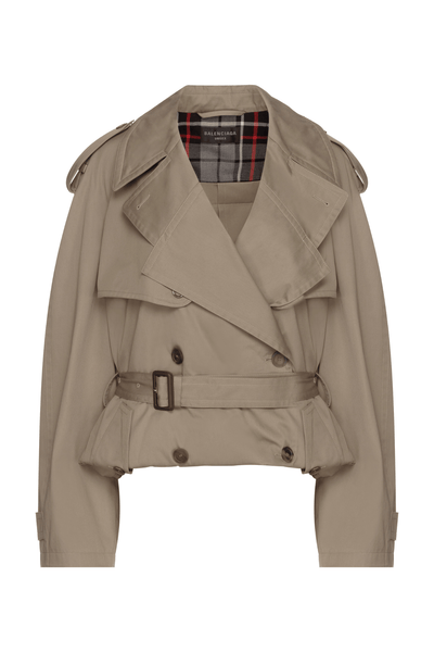 Balenciaga Cropped Trench – Vermillion Balenciaga Cropped Trench – Vermillion