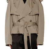 Balenciaga Cropped Trench - Vermillion