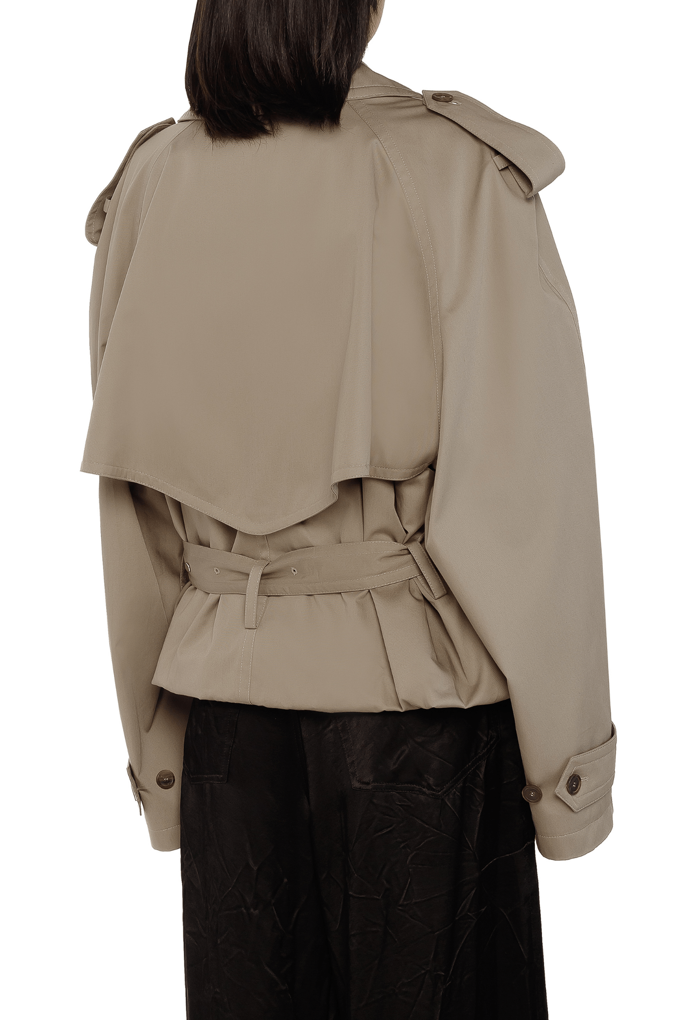 Balenciaga Cropped Trench – Vermillion Balenciaga Cropped Trench – Vermillion