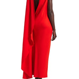 Balenciaga Draped Dress - Vermillion