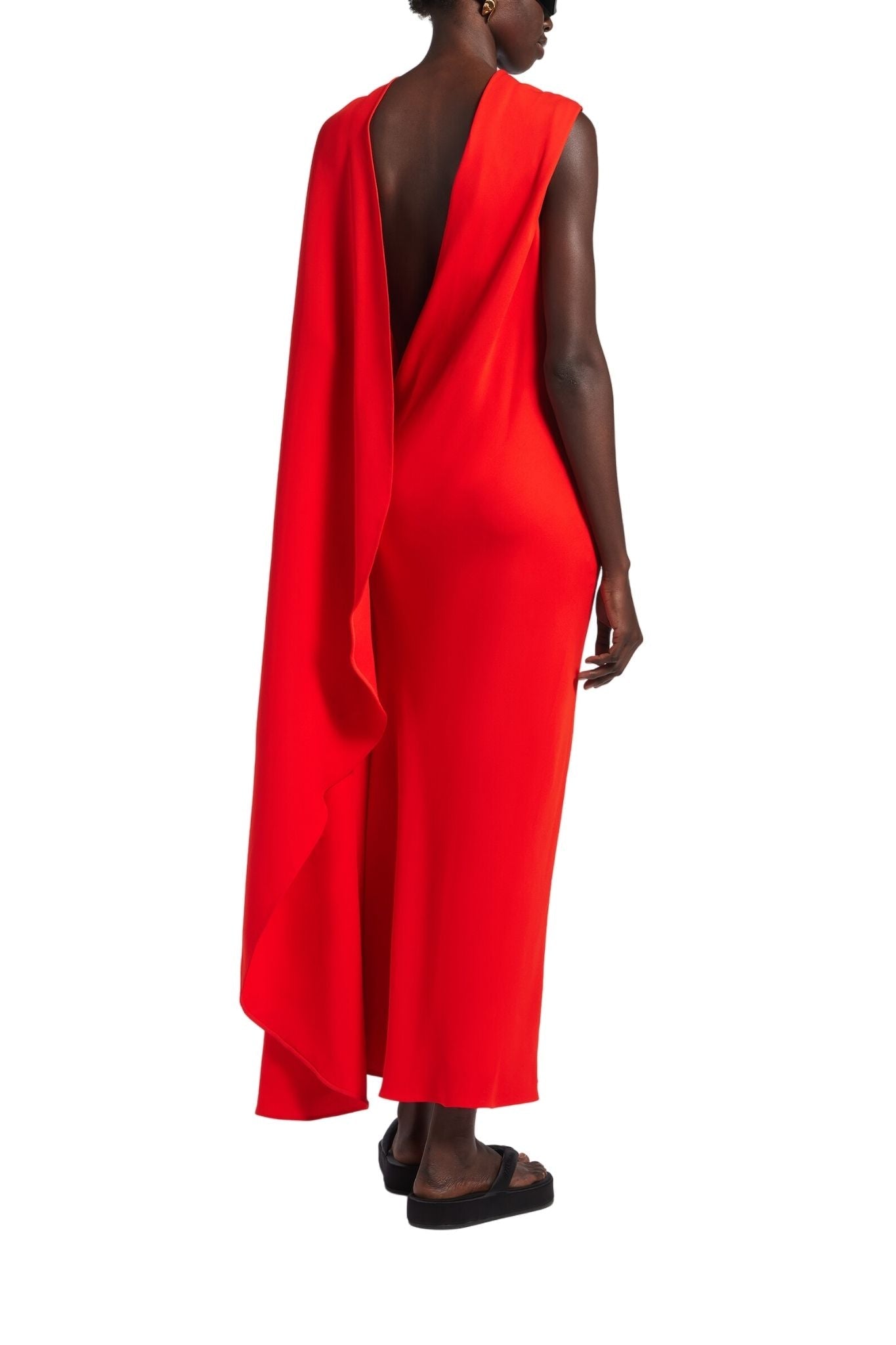 Balenciaga Draped Dress - Vermillion