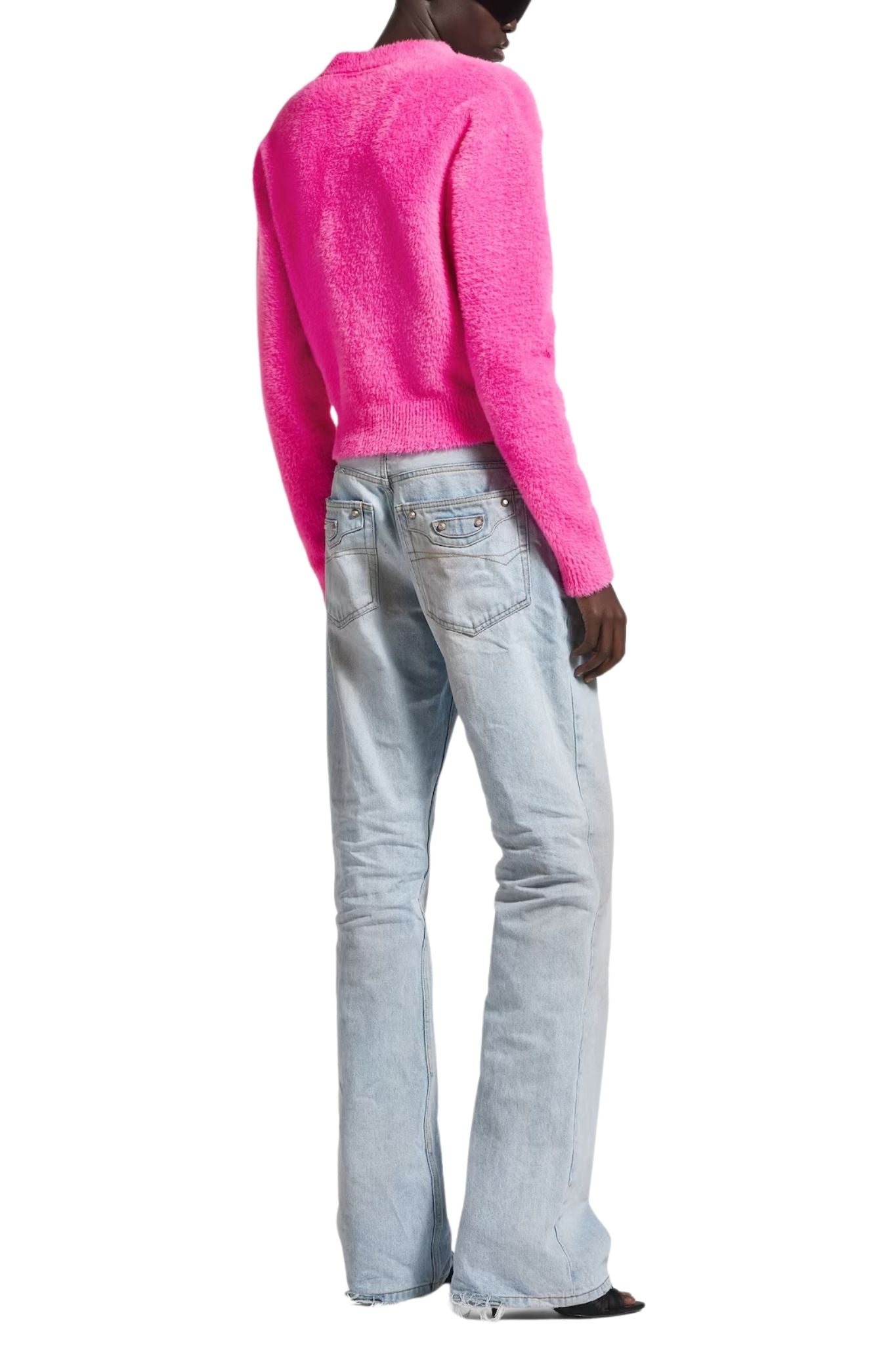 Balenciaga Fluffy Cardigan - Vermillion