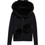 Balenciaga Furry Zip - up Hoodie - Vermillion