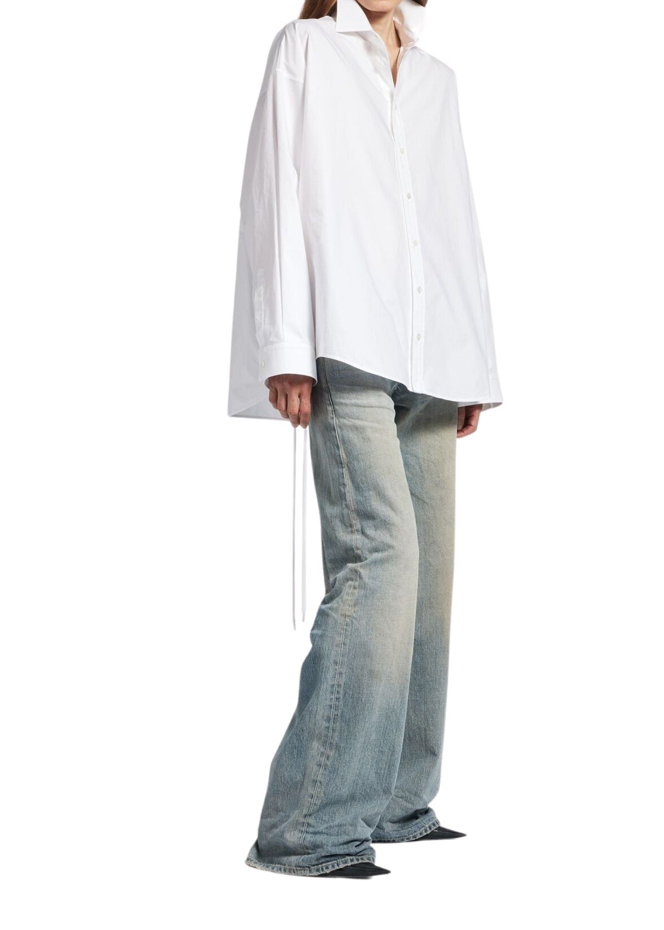 Balenciaga Lace - up Shirt - Vermillion