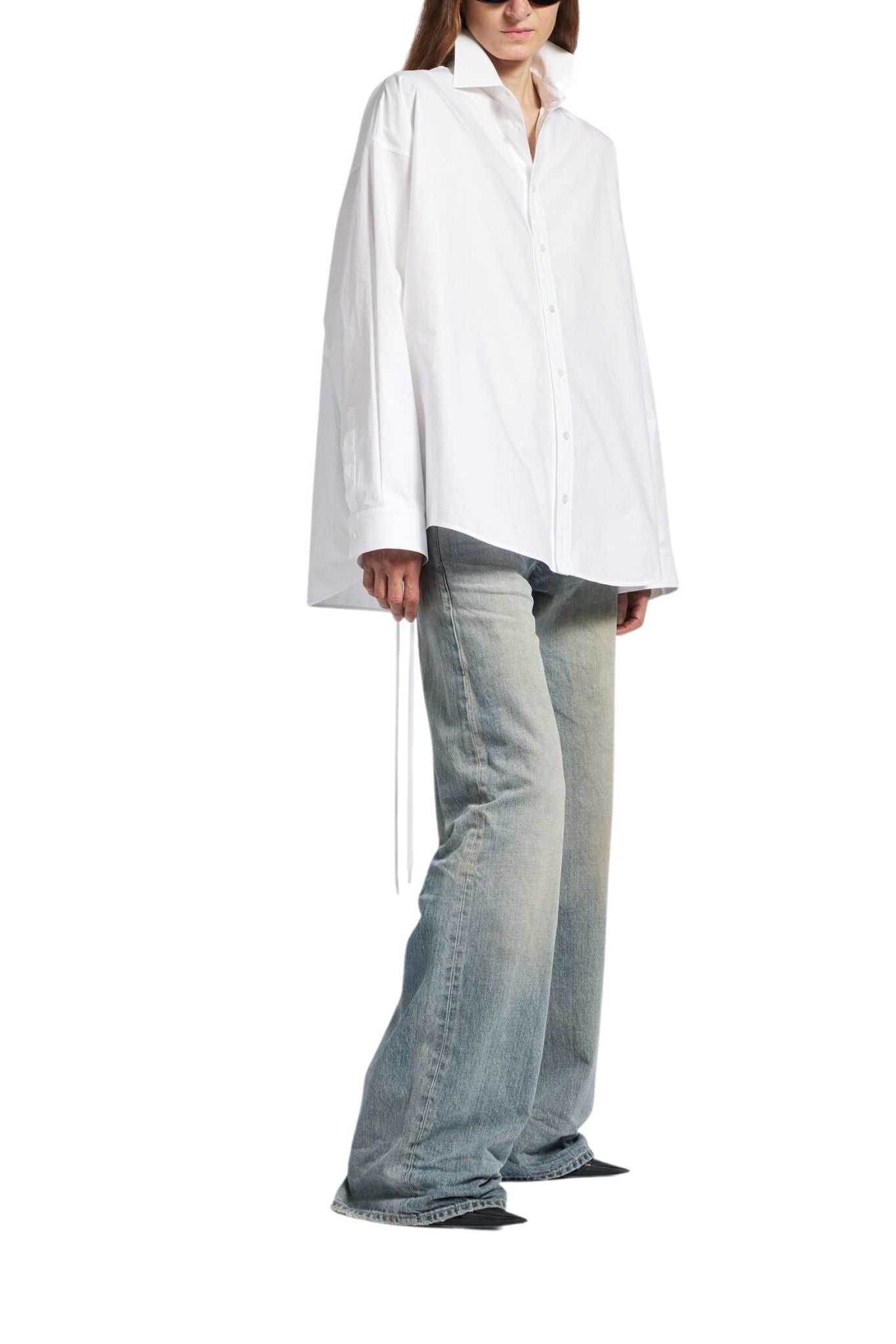 Balenciaga Lace - up Shirt - Vermillion