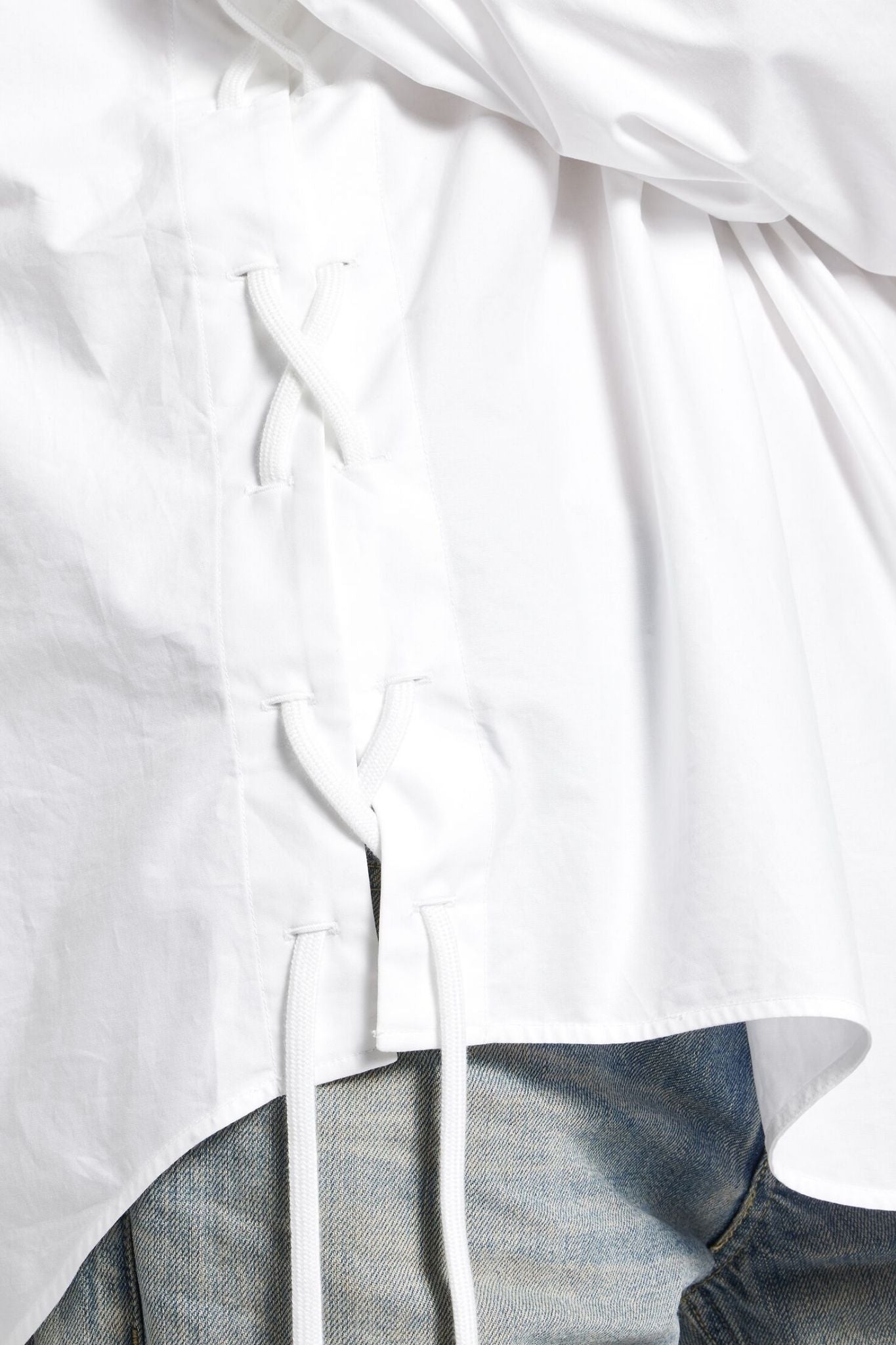 Balenciaga Lace - up Shirt - Vermillion