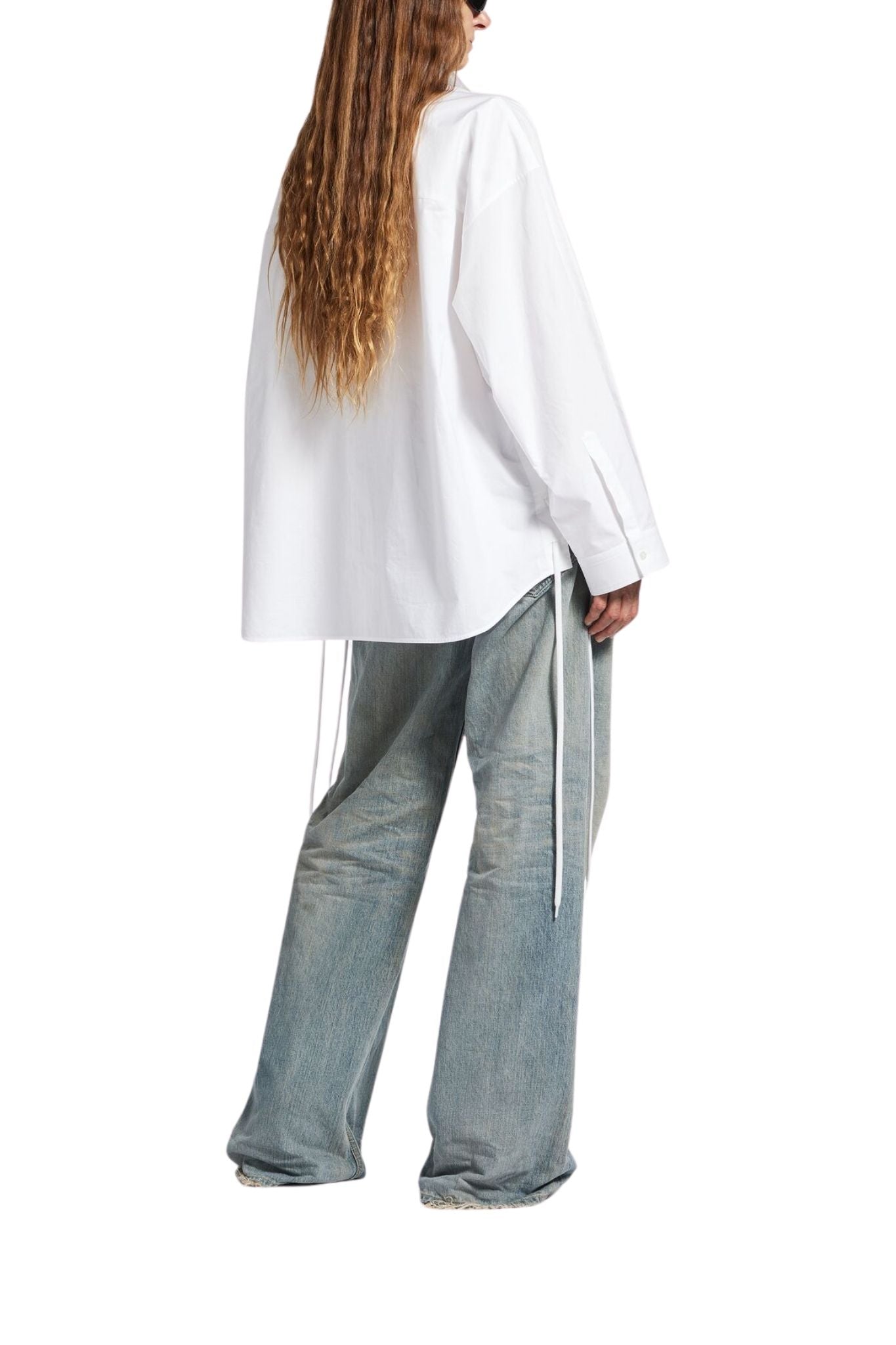 Balenciaga Lace - up Shirt - Vermillion