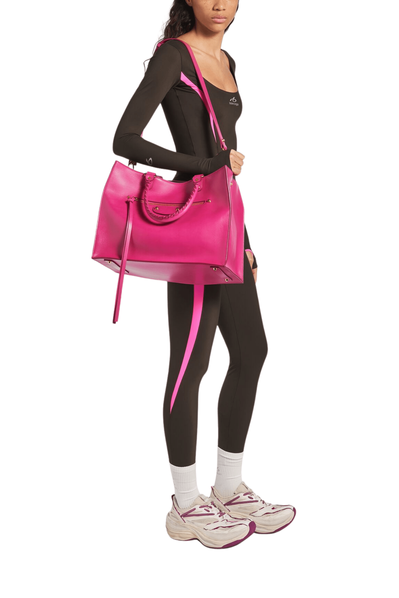 Balenciaga Le City Sleek Tote Bag Large - Vermillion