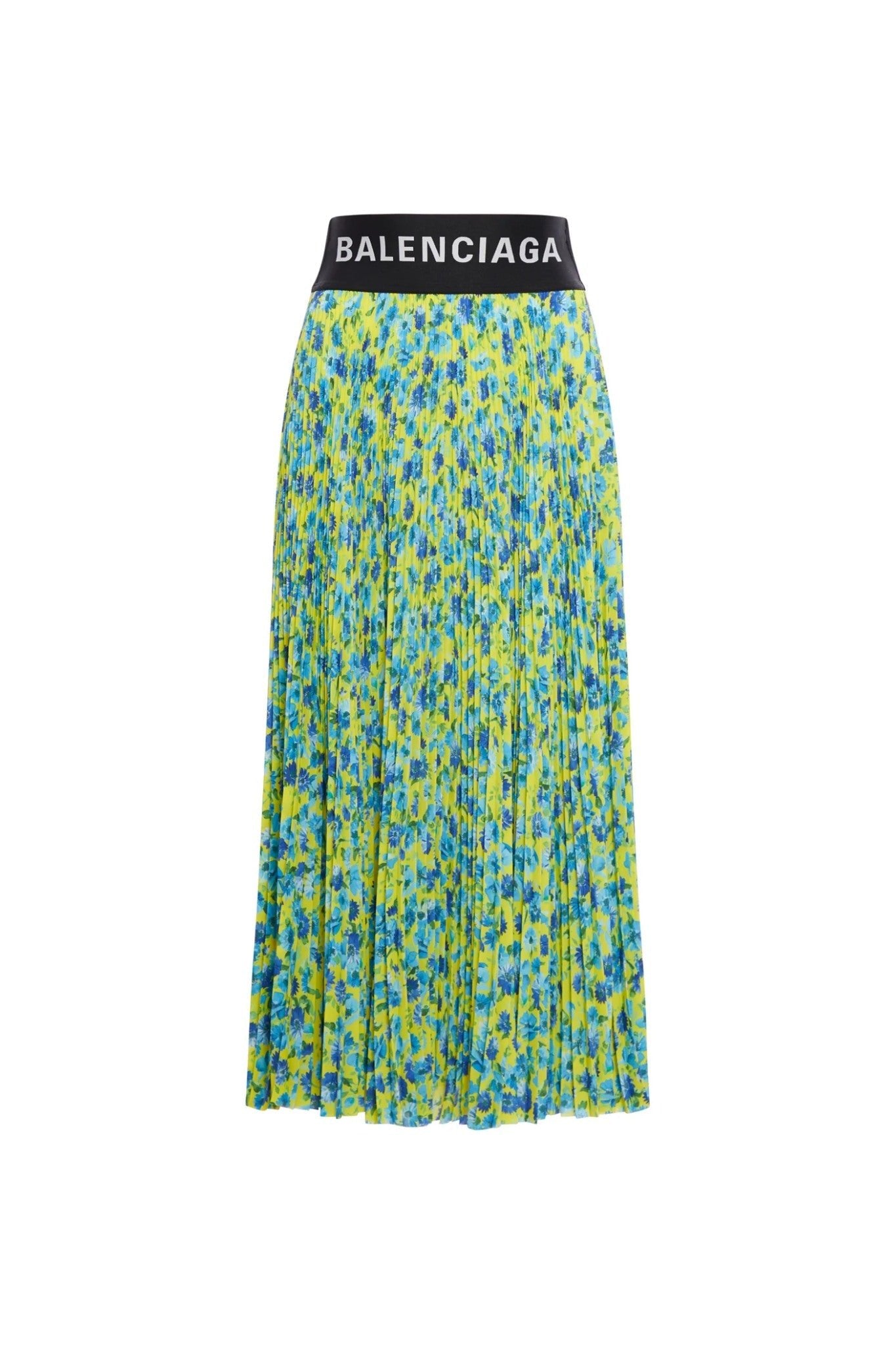 Balenciaga Pleated Floral Skirt - Vermillion