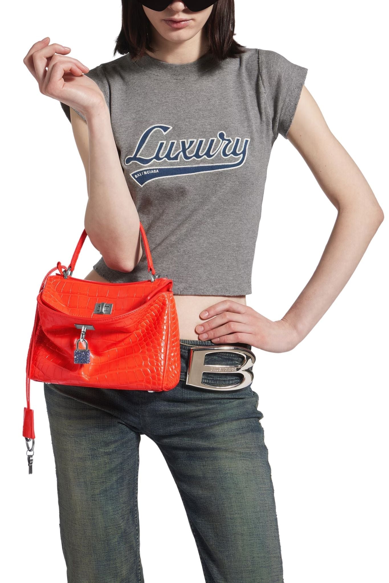 Balenciaga Rodeo Top Handle - Vermillion