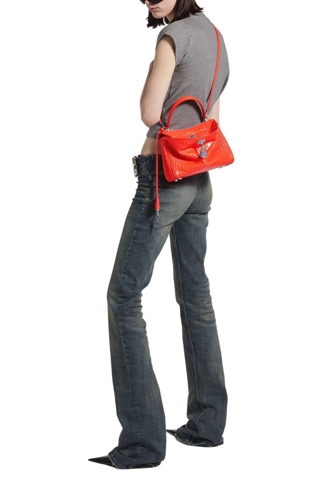 Balenciaga Rodeo Top Handle - Vermillion