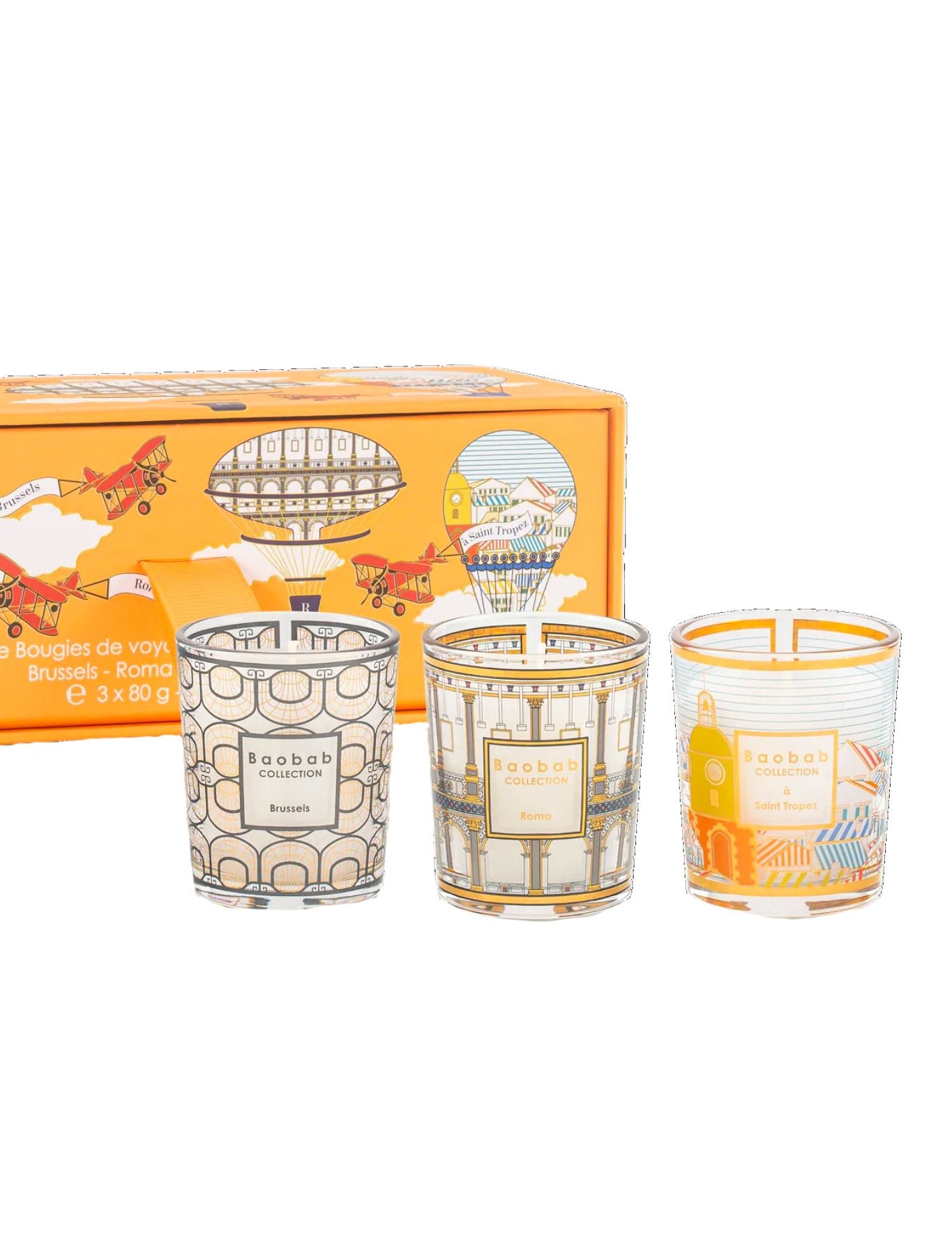 Baobab Trio Candle Gift Set - Vermillion