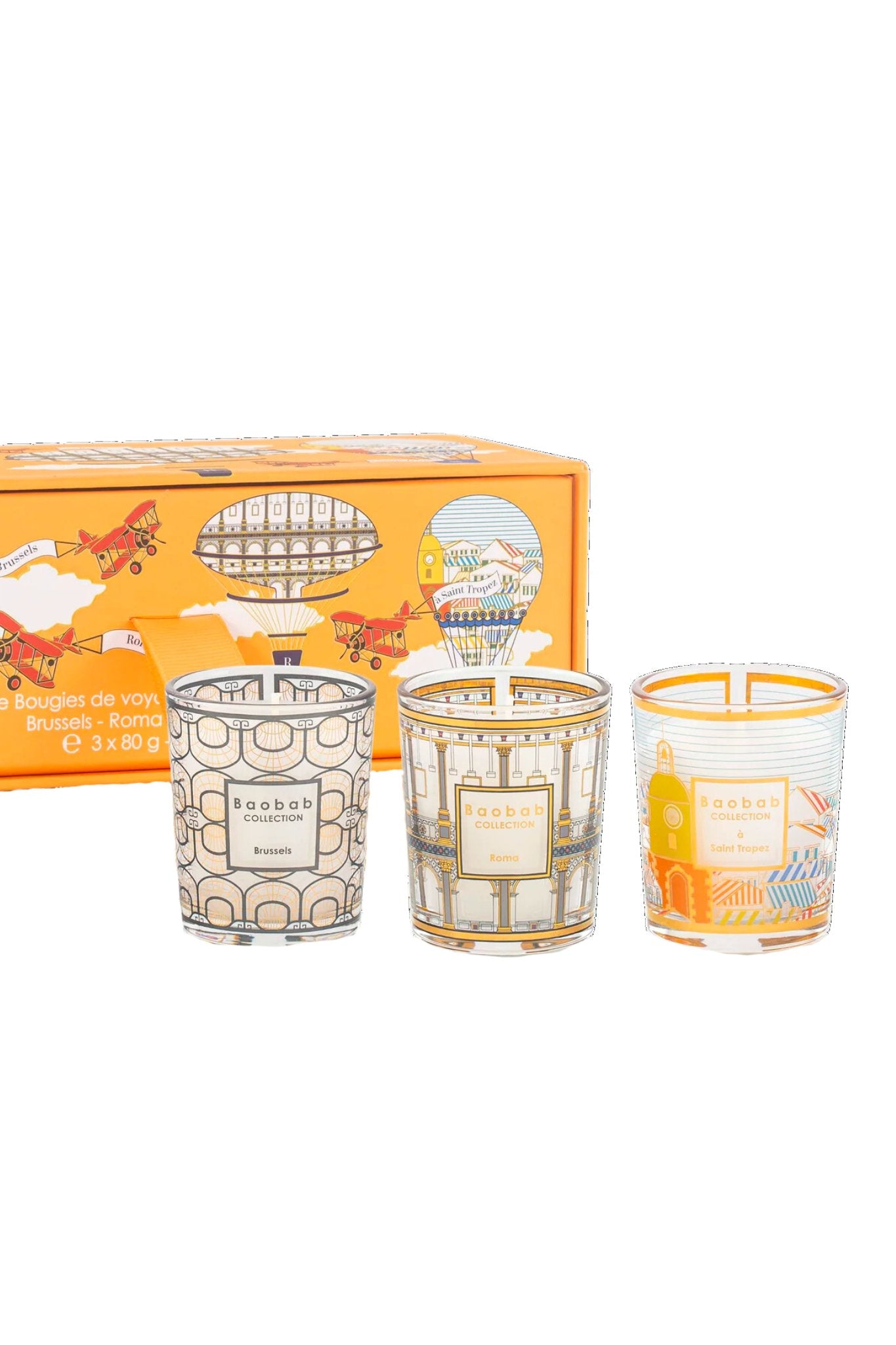 Baobab Trio Candle Gift Set - Vermillion