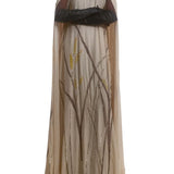 Bernadette Embroidered Minnie Dress - Vermillion