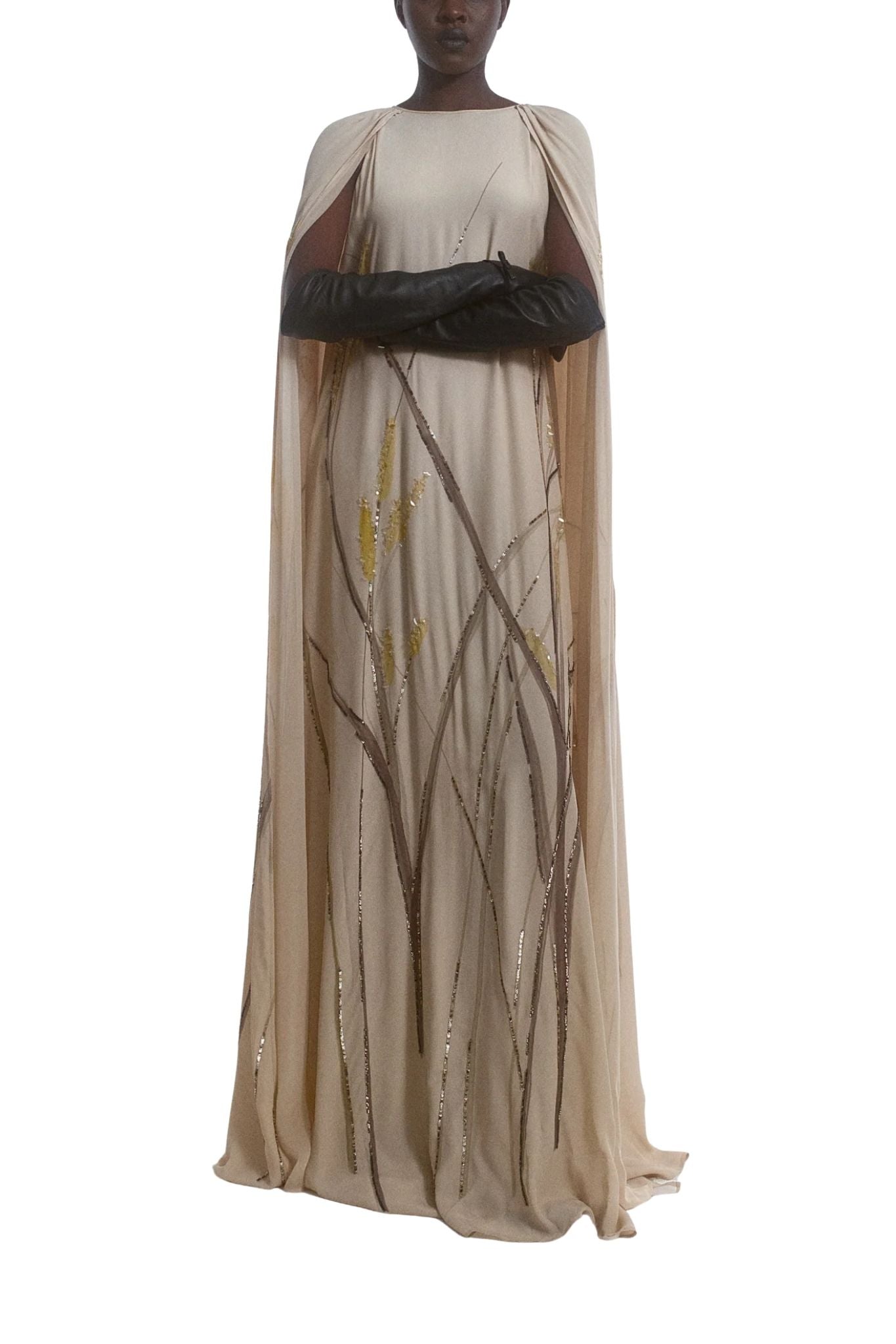 Bernadette Embroidered Minnie Dress - Vermillion