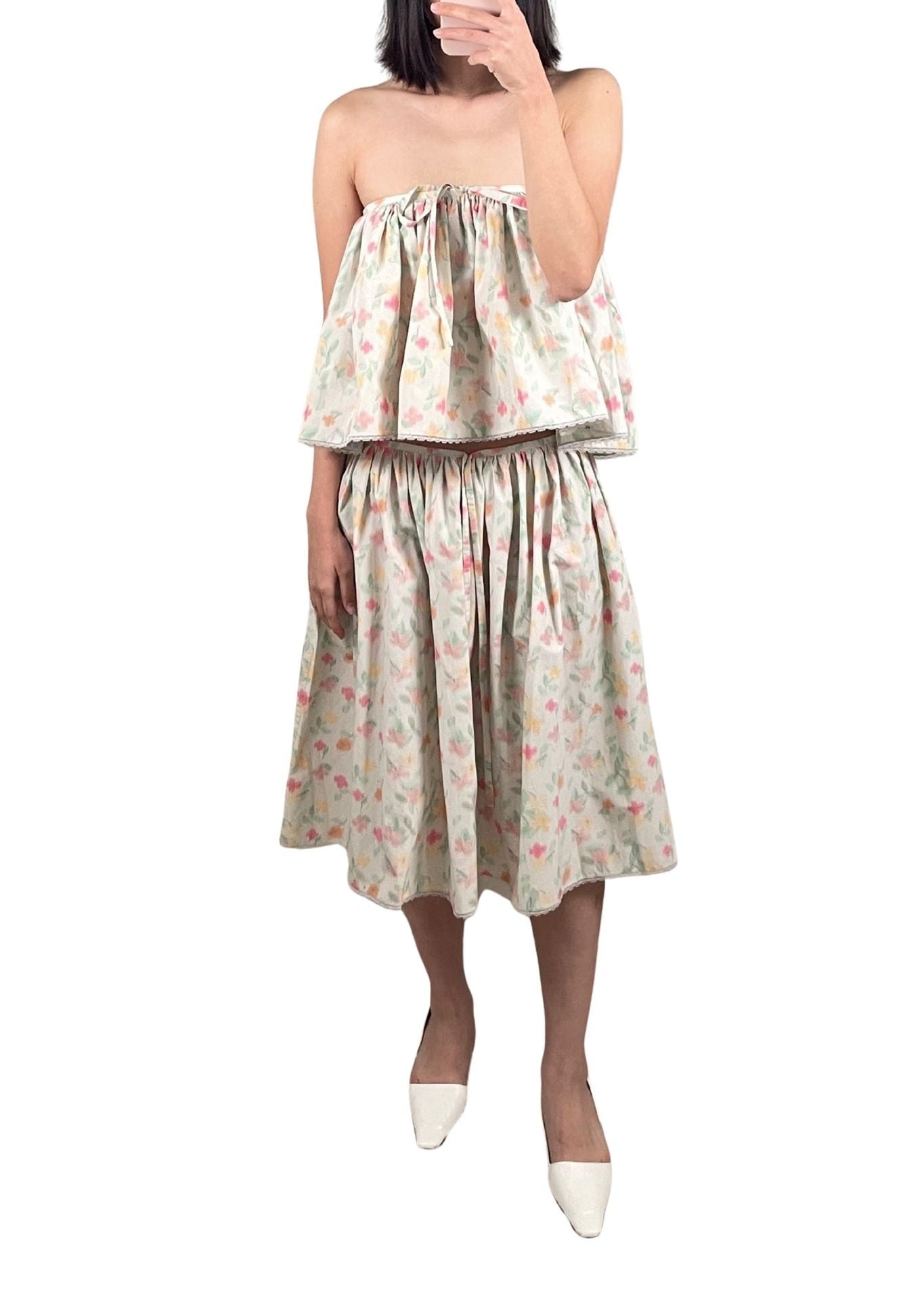Bernadette Knee Length Babydoll Dress - Vermillion