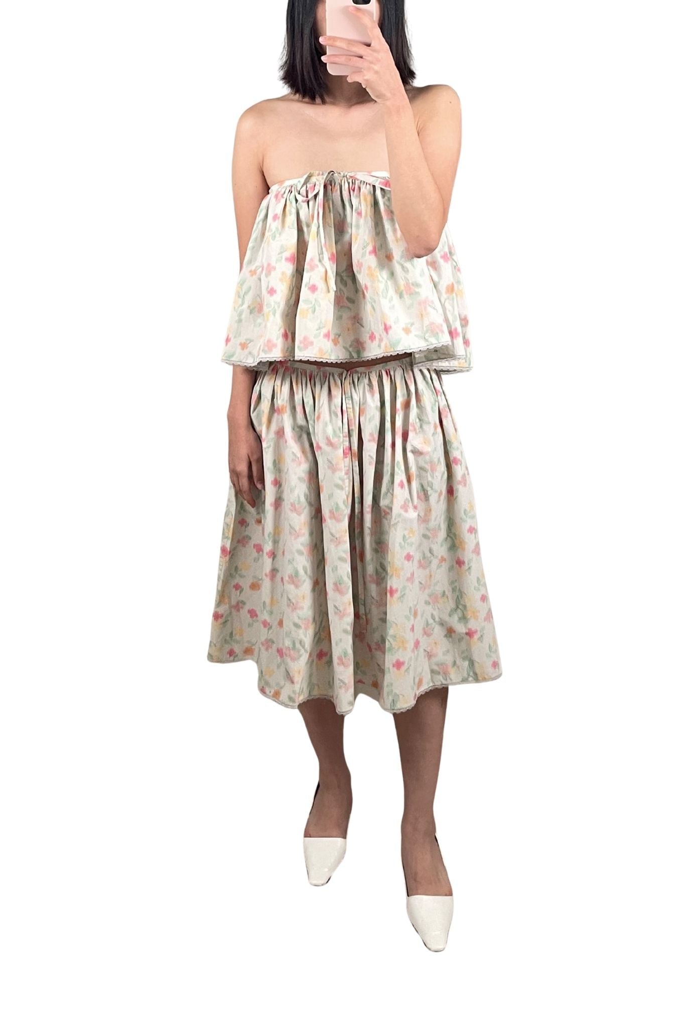 Bernadette Knee Length Babydoll Dress - Vermillion
