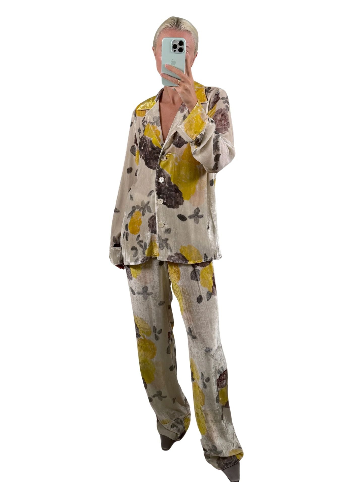 Bernadette Louis Velvet Pyjama Pants - Vermillion