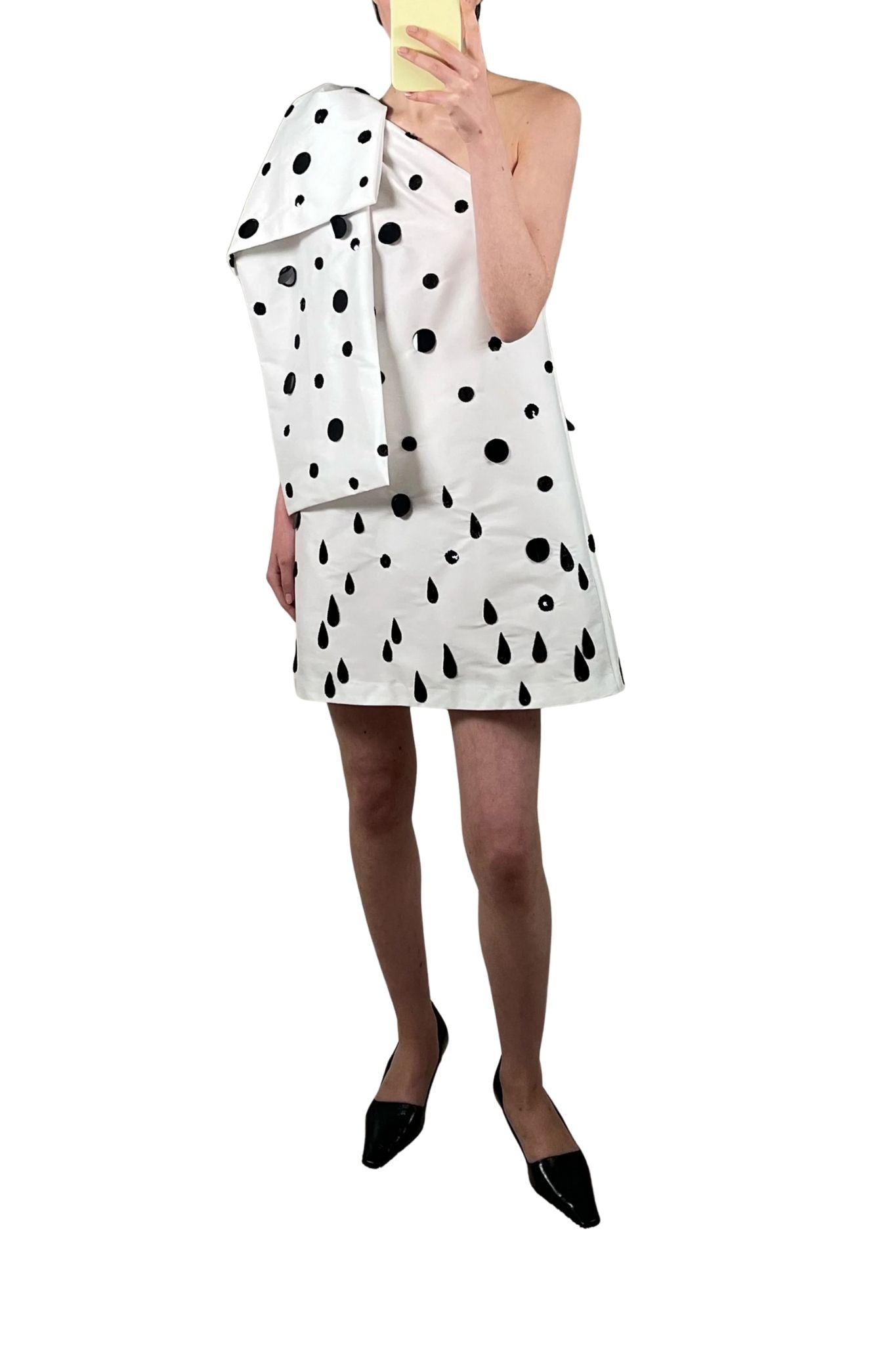 Bernadette Polka Dot Winnie Embroidered Short Dress - Vermillion