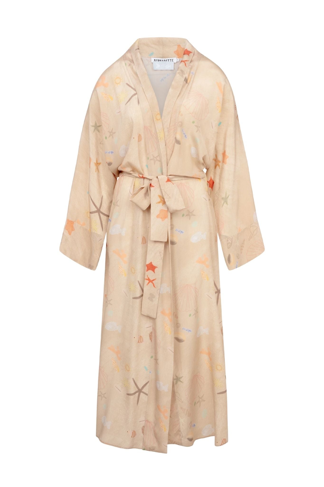 Bernadette Silk CDC Peignoir - Vermillion
