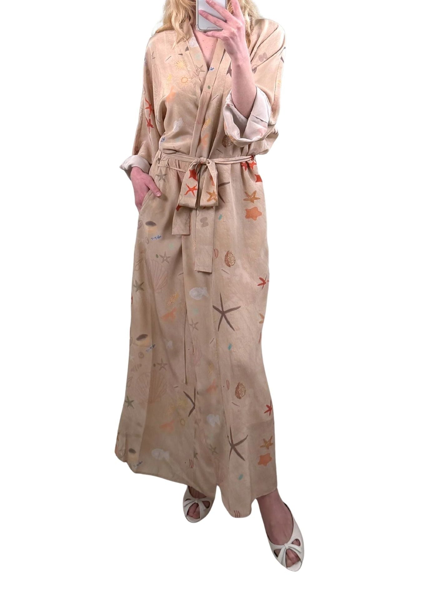 Bernadette Silk CDC Peignoir - Vermillion