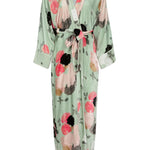 Bernadette Silk Velvet Peignoir - Vermillion